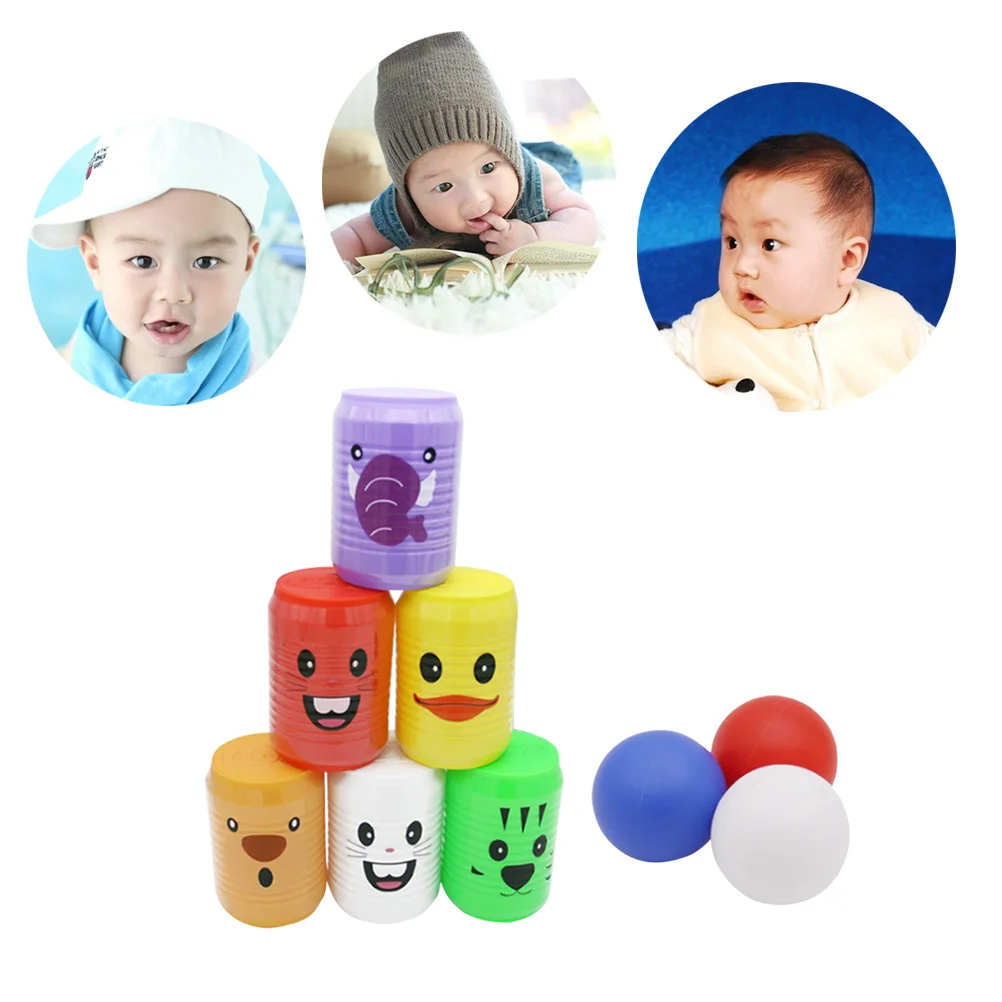 

1 Pack 9 Parts Bowling Play Sets Sports Bowling Games Toy for Children Kids (6pcs Bowling Cans + 3pcs Balls