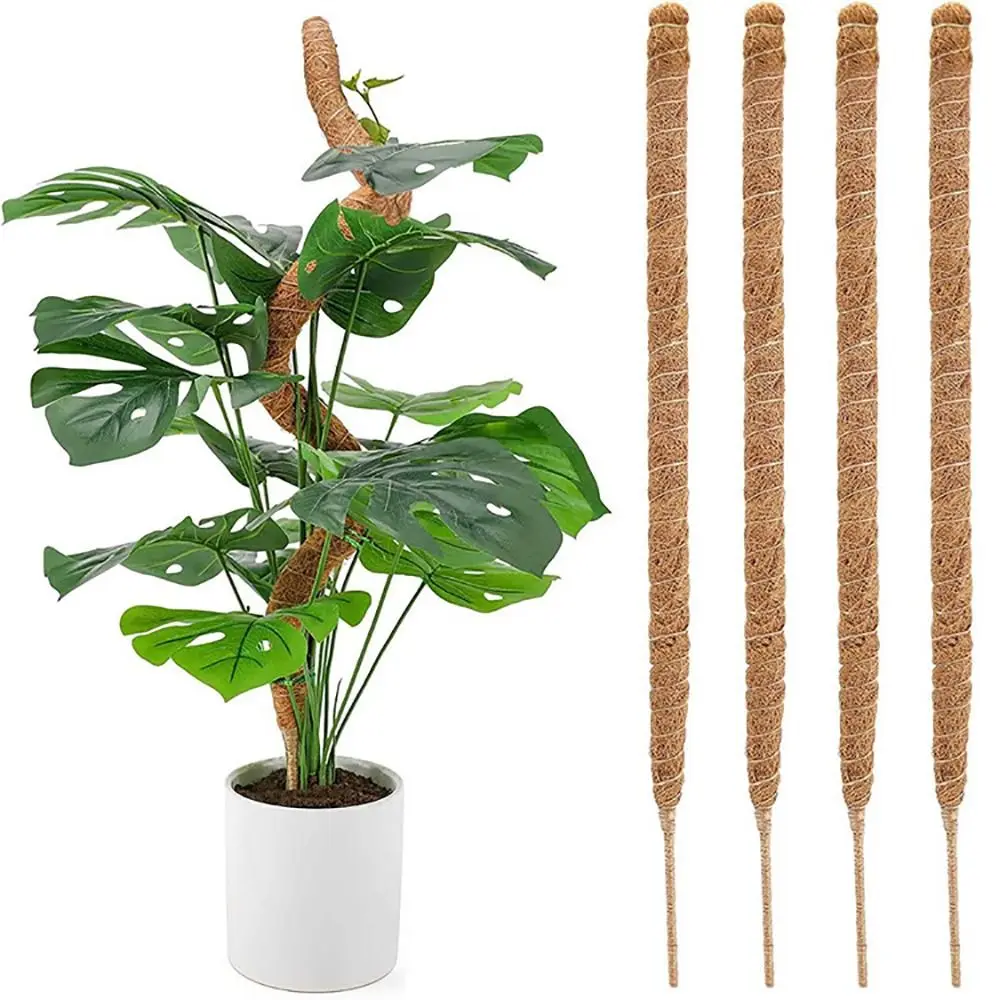 Plant Climbing Support 1Pcs Coconut Shell Moss Palm Cane Coir Totem Poles Gardening Coconut Rod Stretch Plant Climbing Frame Bendable 60/110cm