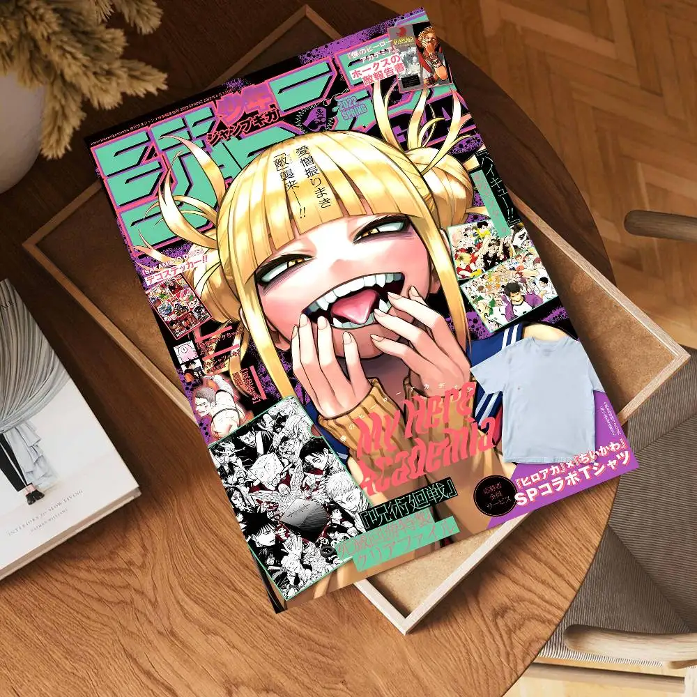 Classic Anime Art Poster - Himiko Toga from My Hero Academia, Self-Adhesive HD Quality Retro Wall Decor