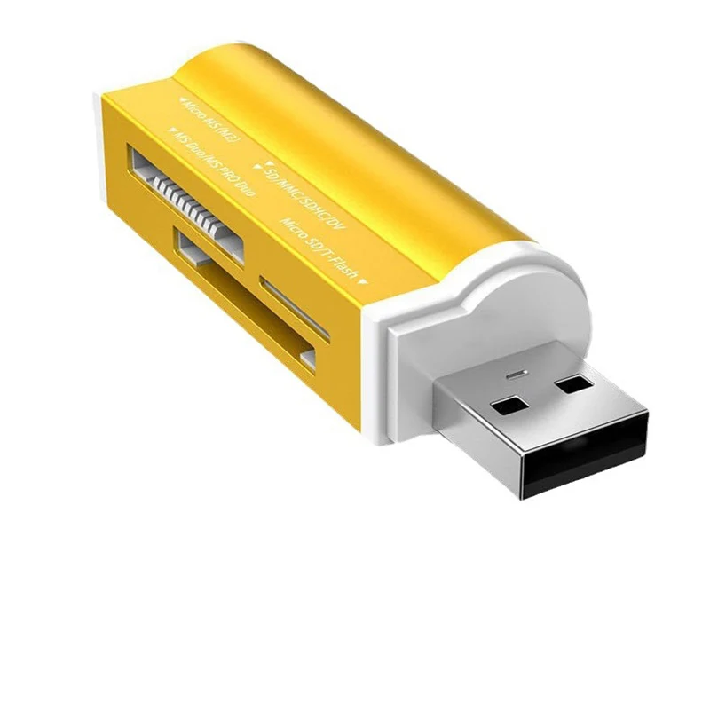 Legierungskartenleser USB 2.0 4 Ports für MS M2 PRO DUO Micro SD/TF SDHC MMC DV Telefonkamera Speicherkarten-Schreiber PC-Adapter verlängern – Detail 6