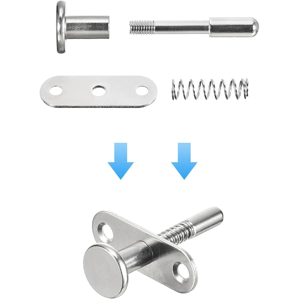 Furniture Bolt Latch Plunger Latches Steel Spring-Loaded Bolt Plunger Latchs Crib Spring Latch