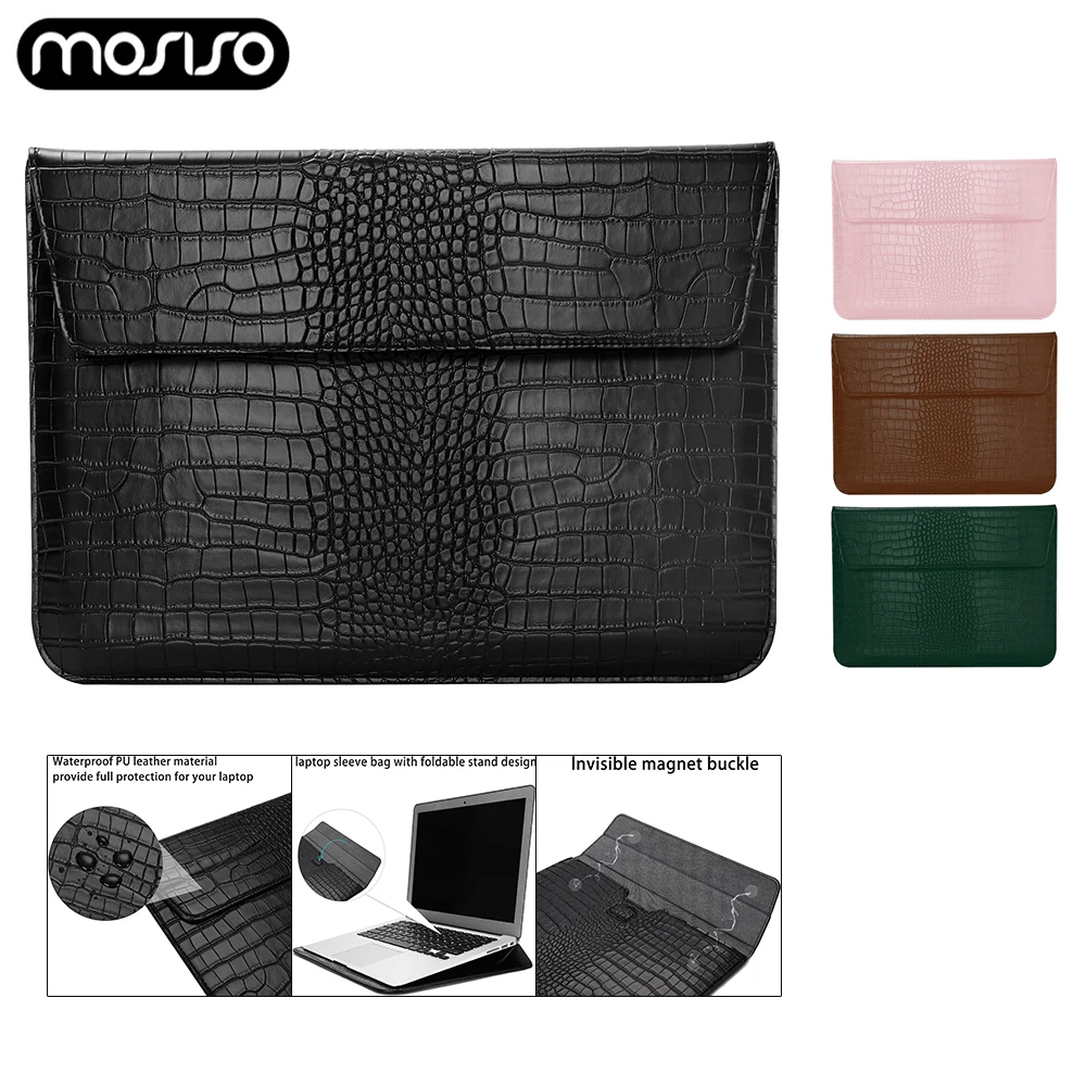 

Laptop Sleeve for Macbook Air Pro 13 14 A2681 A2337 A1932 A2338 A1708 A2449 Case Waterproof PU Leather Flap Style Computer Bag