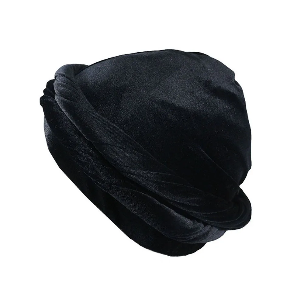 DODAMOUR Cotton Satin Durag Head Wraps, Vintage Ethnic Turban For Men Lined Halo Turban For Women Tassel Beanie For Causal Life Outdoor Yellow - View #10