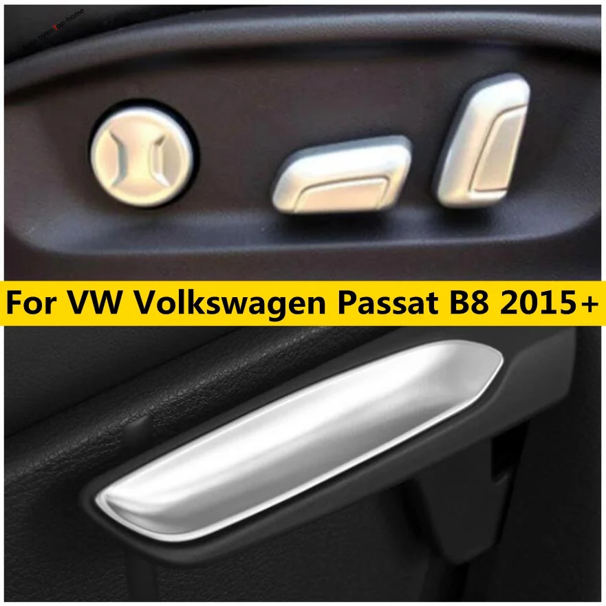 

Car Accessories Fit For VW Volkswagen Passat B8 2015 - 2022 Seat Adjustable Buttons Decoration Frame Cover Trim
