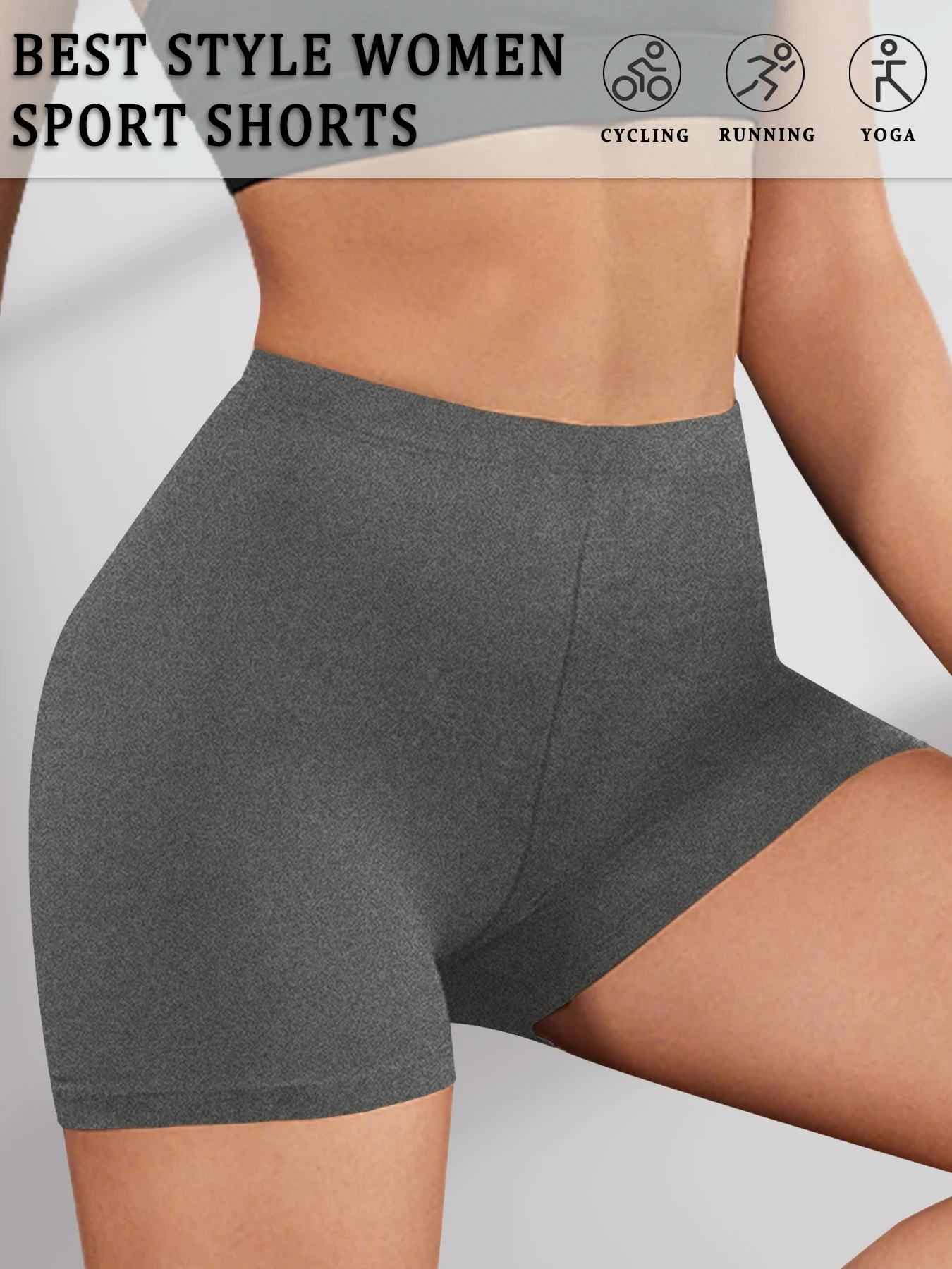 Superweiche Biker-Shorts für Damen, nicht durchsichtige Workout-, Lauf-, Yoga- und Sportshorts, 2 Zoll Innenbeinlänge – Detail 8