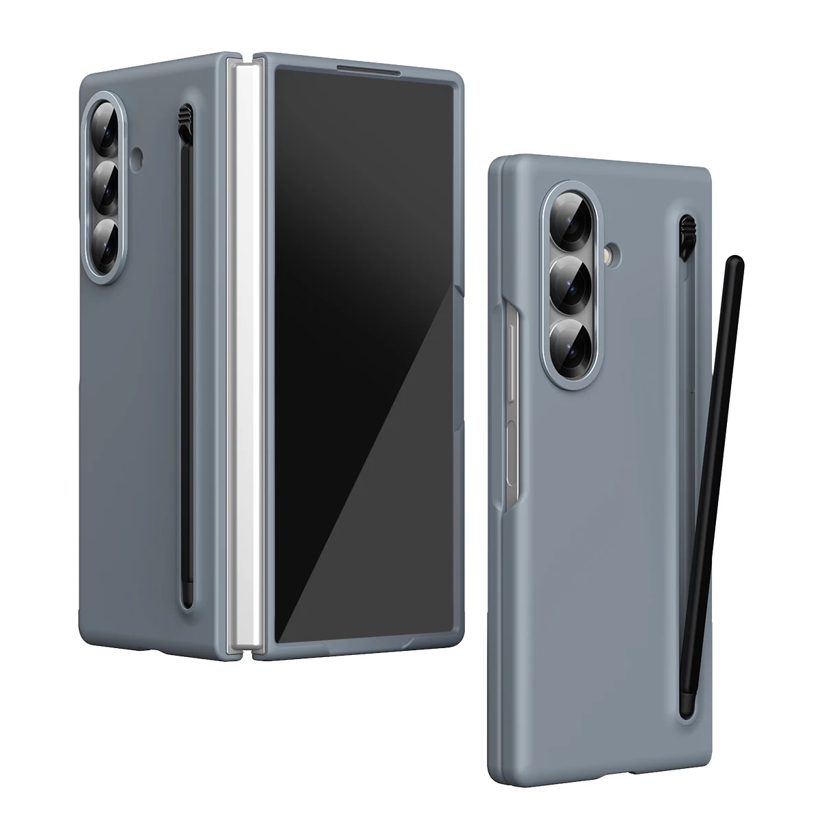 Color Skin Friendly Matte Elastic Case with Optional Pen and Tempered Film - Shockproof Hard Cover