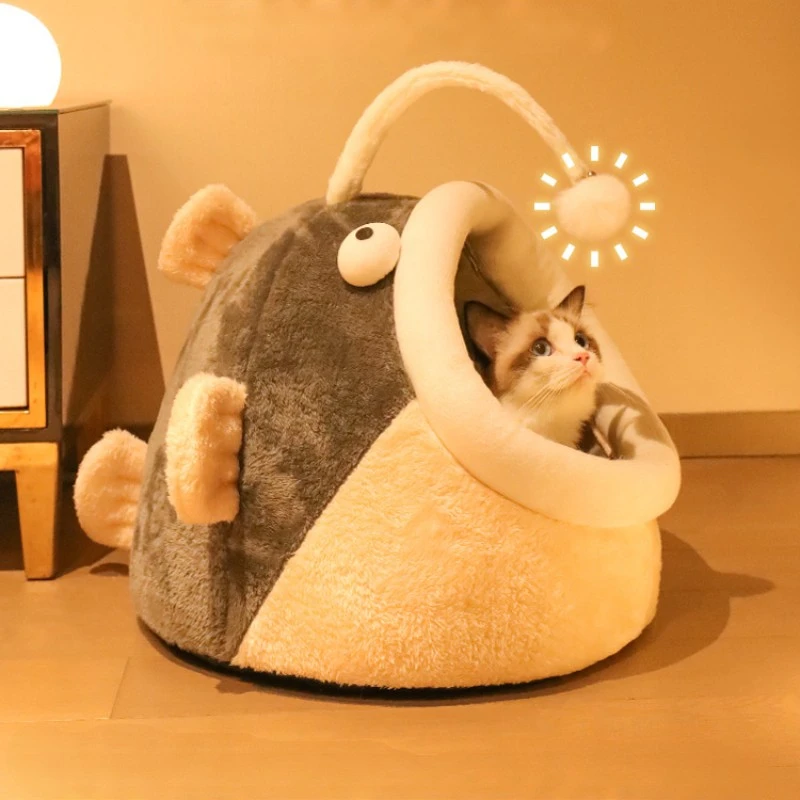 DeepSleepCatBedWarmPetBasketCozyCatHouseKittenLounger