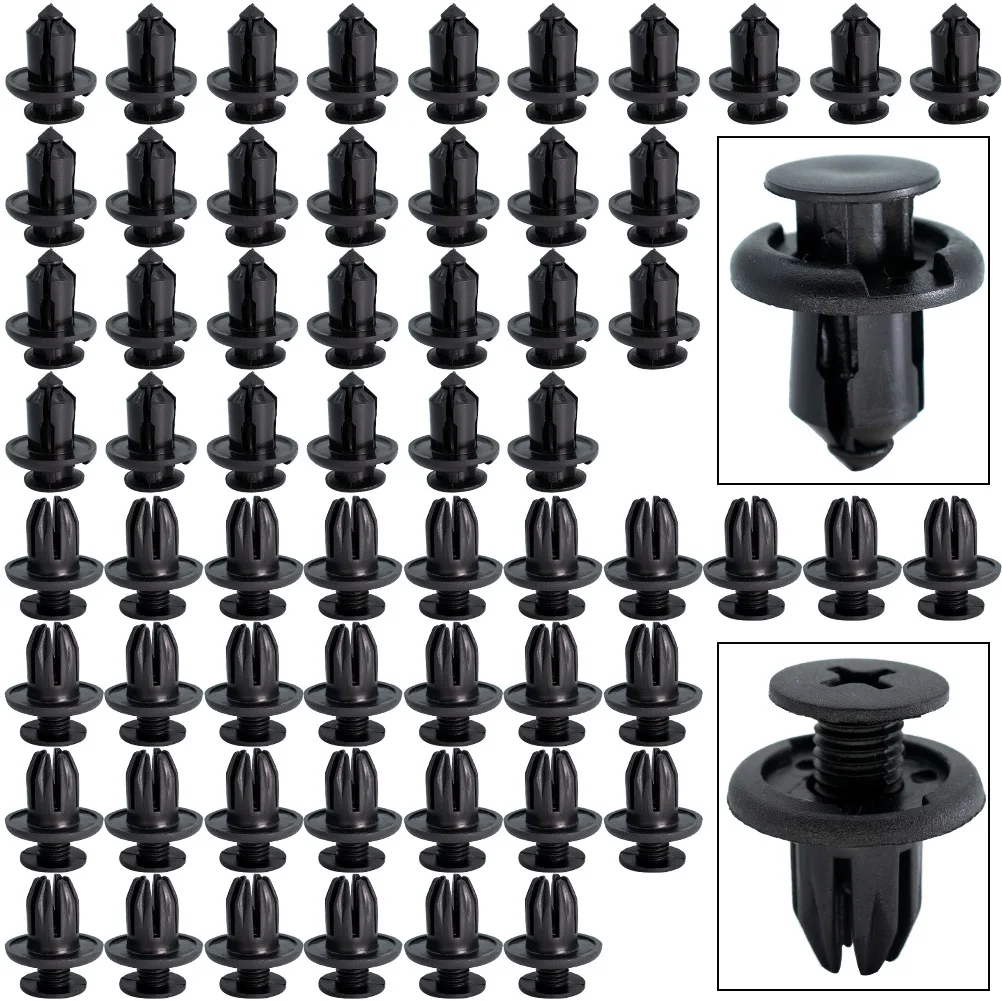 180 Push Pin Rivets Car Door Trim Panel Clips Bumper Grille Mud Flaps ...