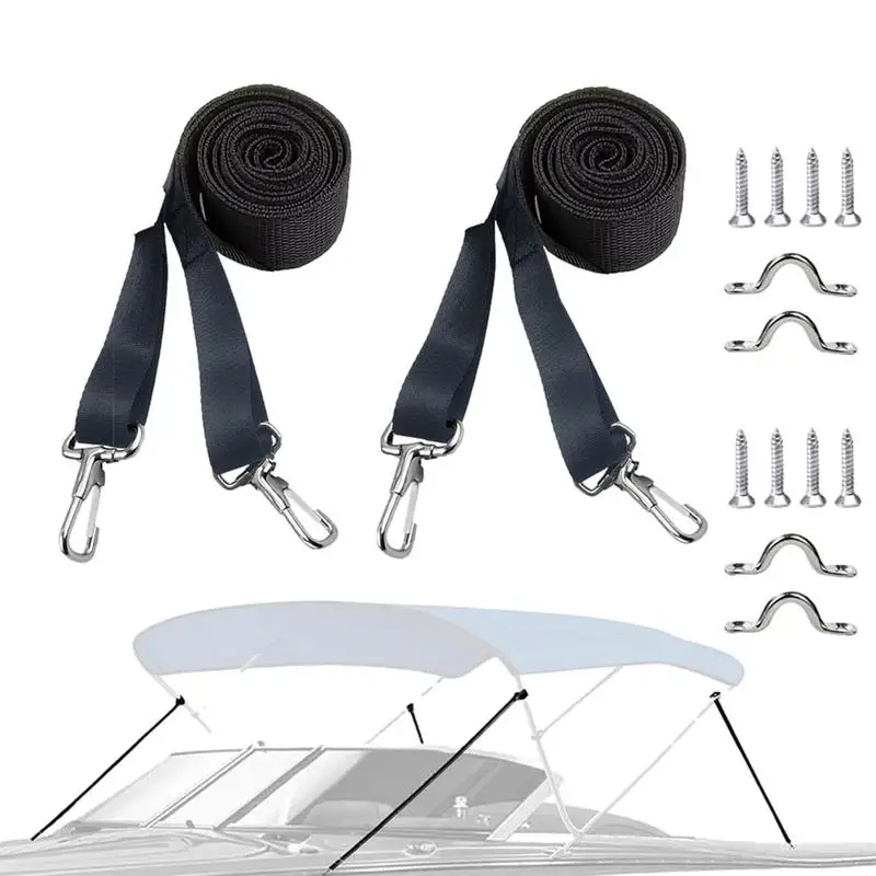 4 Pcs Bimini Top Straps With Double Snap Hook 316 Stainless Steel  Anti-Corrosion Adjustable 28~60 Boat Awning Webbing Hardware - AliExpress