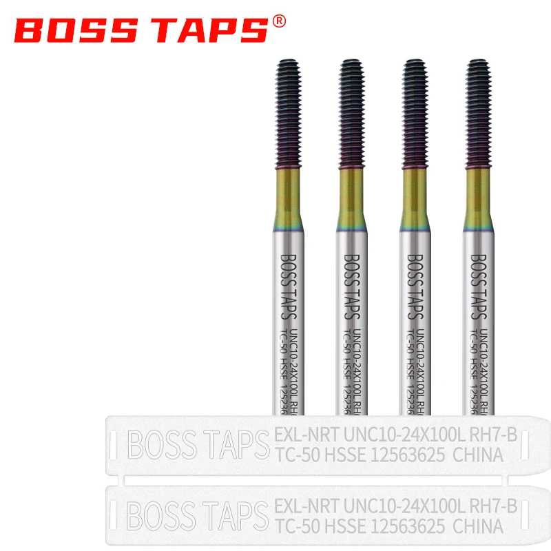 HSSE-M42 JIS Standard Long Shank 100L Roll Forming Tap UNC 2-56 4-40 6-32 1/4 UNF 0-80 10-32 Machine