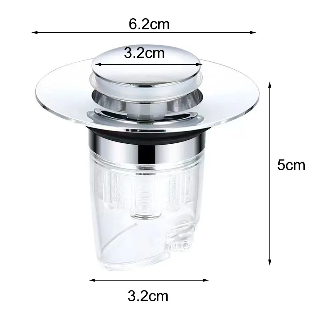 

Bathroom Sink Plug Stopper Wash Basin Pop-Up Bounce Core Basin Drain Filter Valve Hair Catcher Shower Sink Strainer Bath Stopper