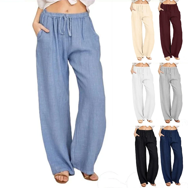 Pantalon Jogging Femme - large en coton et lin pour Kaki - Cdiscount Sport