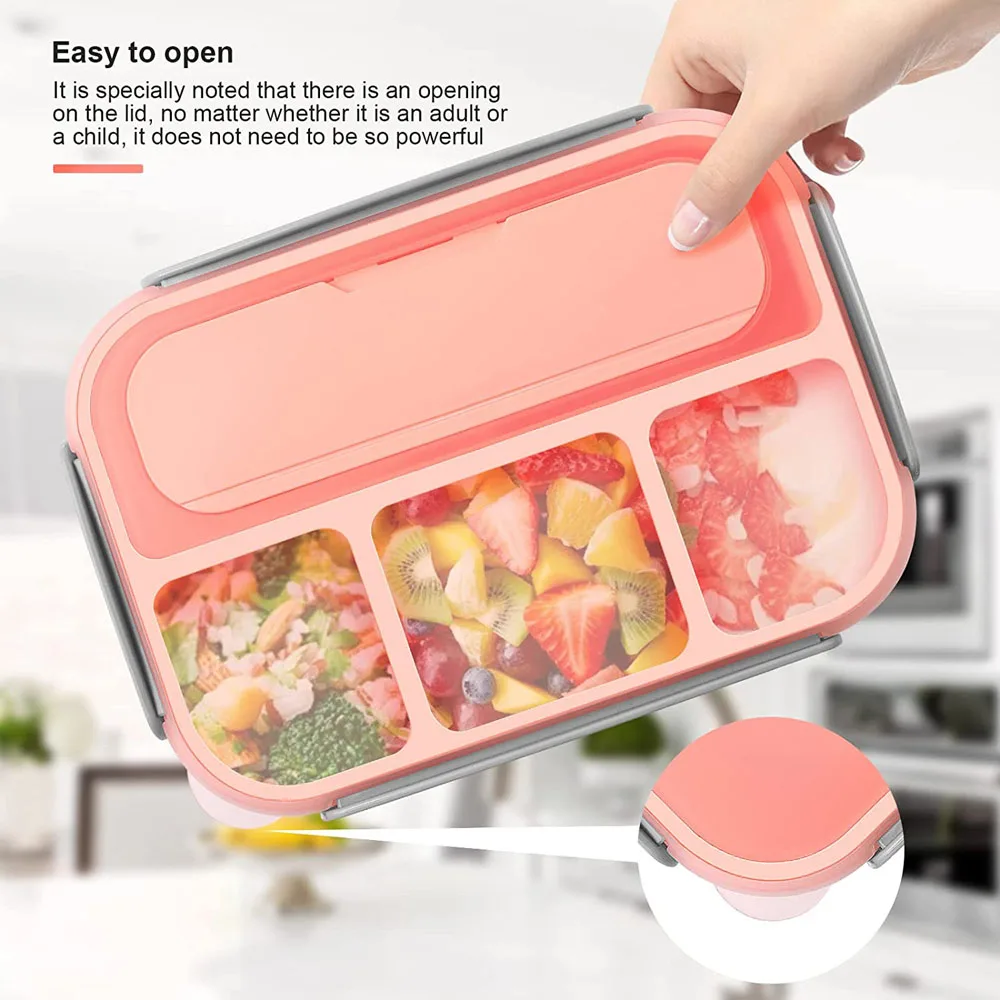 Lunch Bento Box Lunch Containers for Adult/Kid/Toddler with Soup Box  1100/1550ML 4 Compartment Microwave Dishwasher Freezer Safe - AliExpress