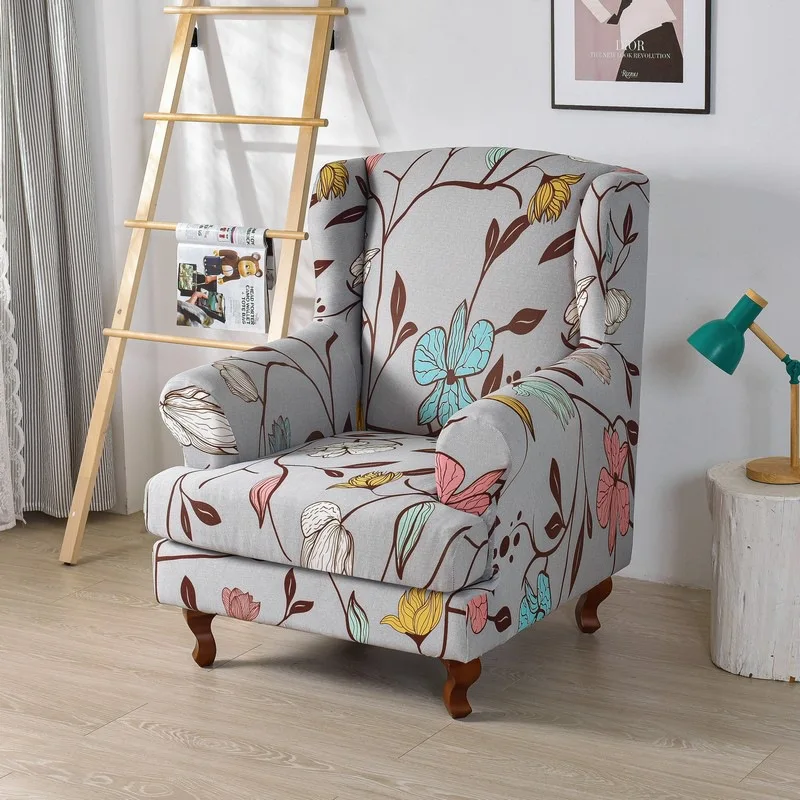 Single Sofa Chair Slipcovers Armchair Decoration Elastic Polyester Living Room Sofa Cover Stretch Floral Printed Couch Cover