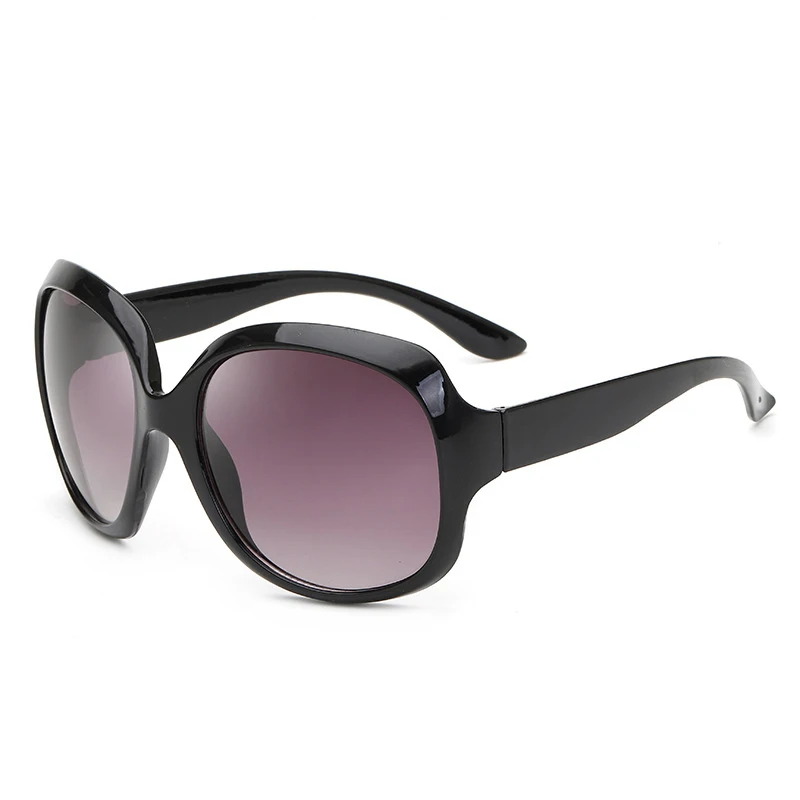 Luxury Oversized Women's Vintage Black Sunglasses with UV Protection