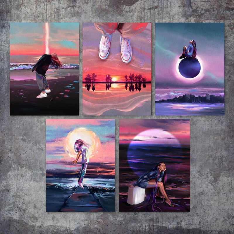 

Sea Art Colorful Waves Poster Canvas Painting Posters and Wall Art Pictures Living Room Prints Bedroom Art Home Decor