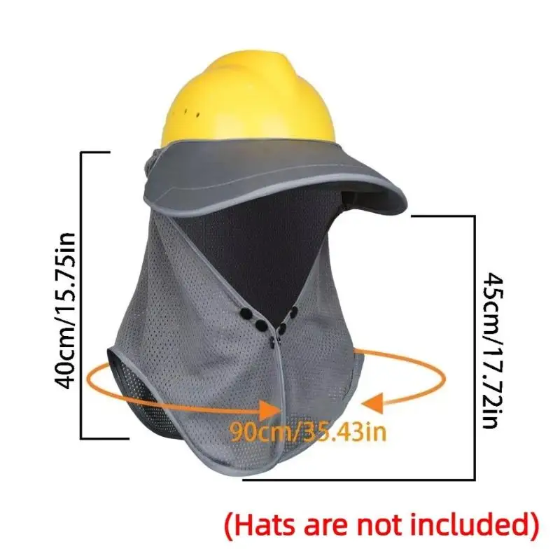 통기성 안전모 햇빛 가리개 UV 차단 메쉬 안전모 햇빛 차단기 범용 햇빛 차단 건설 캡 커버 여행용
