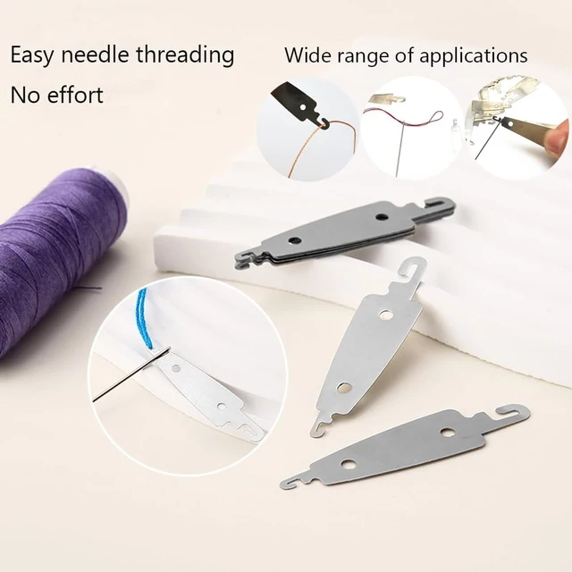 10Pcs Long Needle Threader Embroidery Stitching Tool & 10Pcs Stainless Steel Needle Threader for  Embroidery Floss Cross Stitch 5