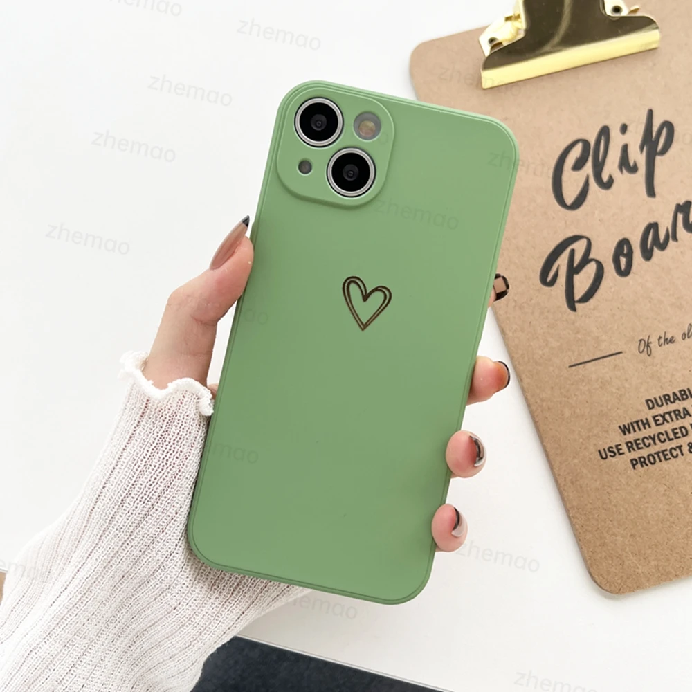 thumbnail image 1 of Funda de teléfono de silicona líquida cuadrada de lujo para iPhone 14, 11, 12, 13, Mini Pro Max, X, XS Max, XR, 6, 6s, 7, 8 Plus, SE, 1 of 5