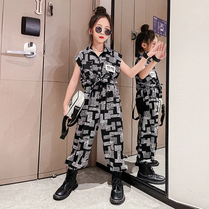 

Girls Clothing Set Summer New Short Shirt + Pants Two Pieces Children's Outfits Street Style Fashion Teenage Kids Costume