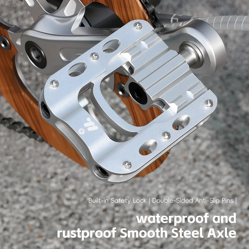 WEST BIKING 0802157 Folding Bike Pedals Aluminum Alloy 3-Bearing Anti-Skid - Image 6