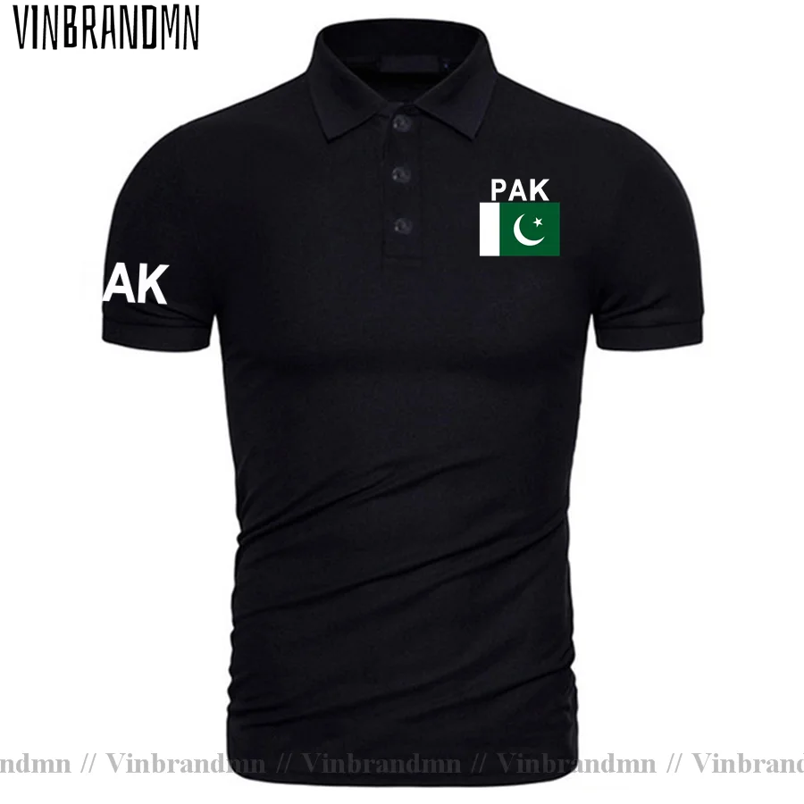 Pakistan Polo Shirts Men Short Sleeve White Brands Printed For Country