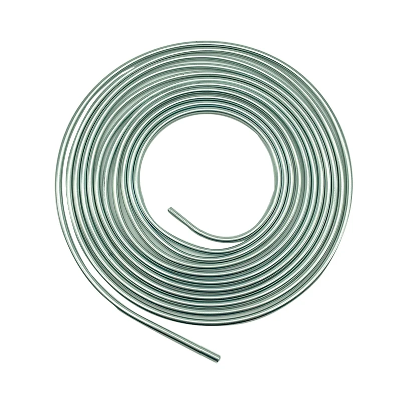 Brake Pipe Hose 3/16" 1/4" 5/16" OD x 25ft 7.62m Silver Plated Zinc Car Brake Line Hose Roll Tube Coil Corrosion Proofing