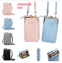 

New Ladies Mobile Wallet Fashion Multifunctional One Shoulder Crossbody Coin Purse Valentines Day Gifts Clothing Accessories