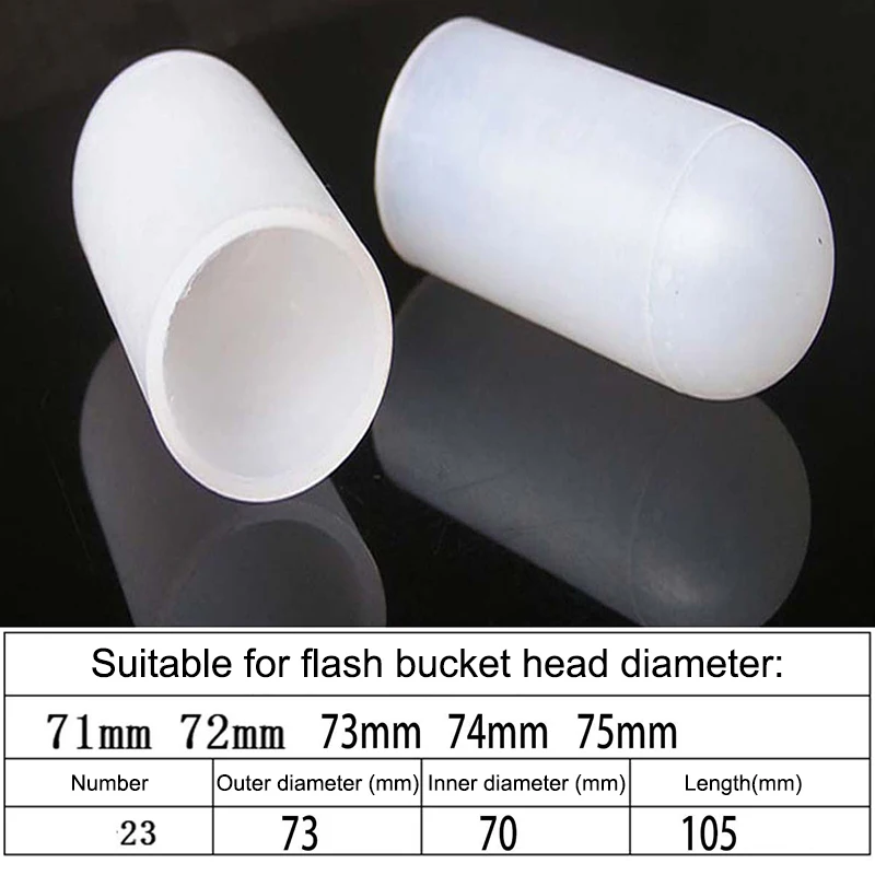 Silicone Elastic Flashlight Lampshade, Pack of 2, Universal Fit (14-75MM)