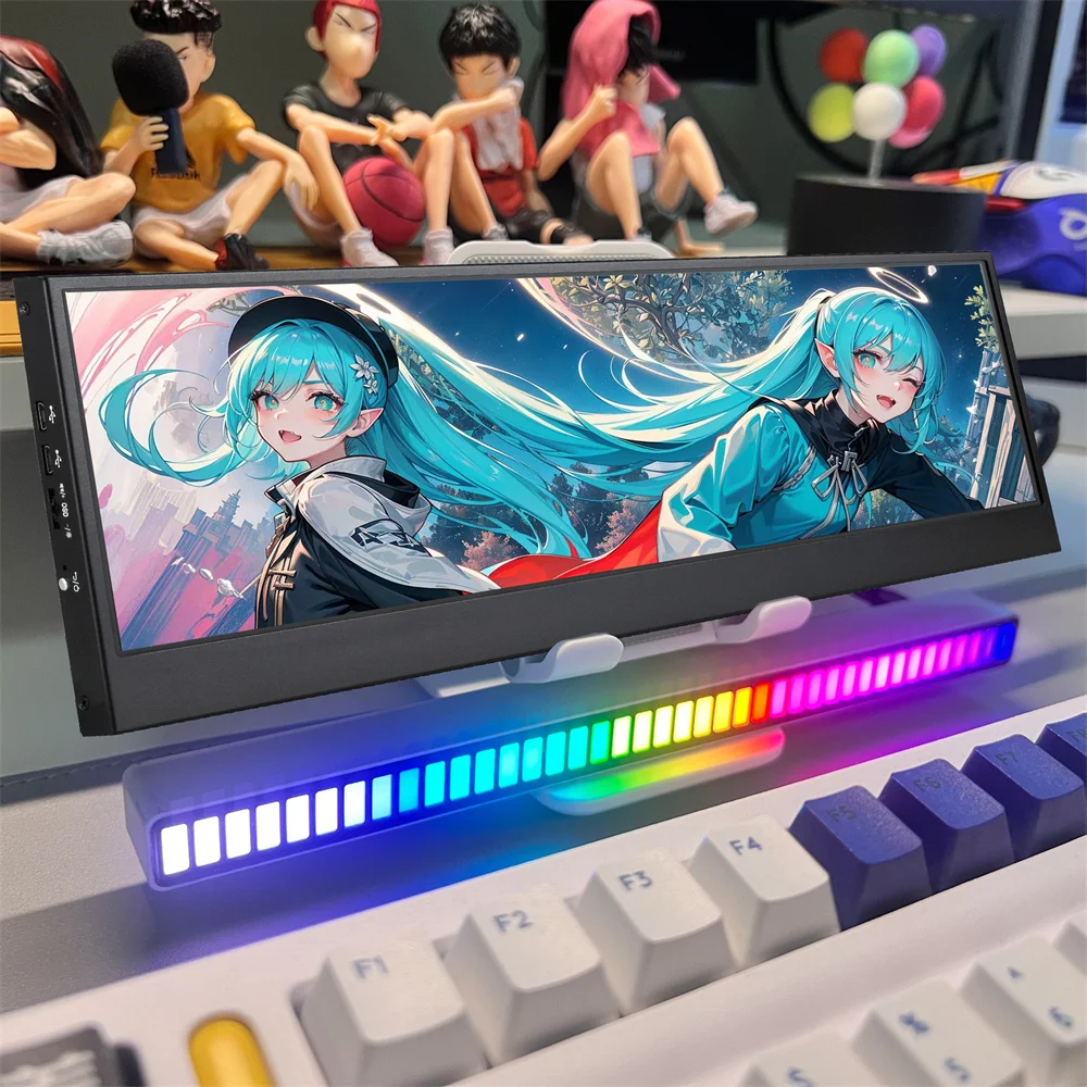 Wisecoco ġ  ȭ  ,  ÷ HDMI, PC Ʈ ޴ Aida64 CPU GPU ͸, 14 ġ 4K 3840x1100