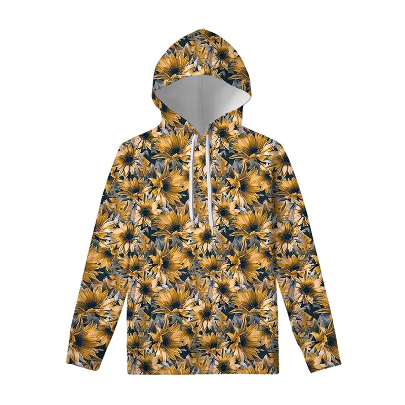 thumbnail image 1 of Sudadera con capucha con estampado floral en 3D de girasol para hombre y niño, moda Harajuku, estampado de flores y plantas, sudadera con capucha para primavera y otoño, 1 of 5