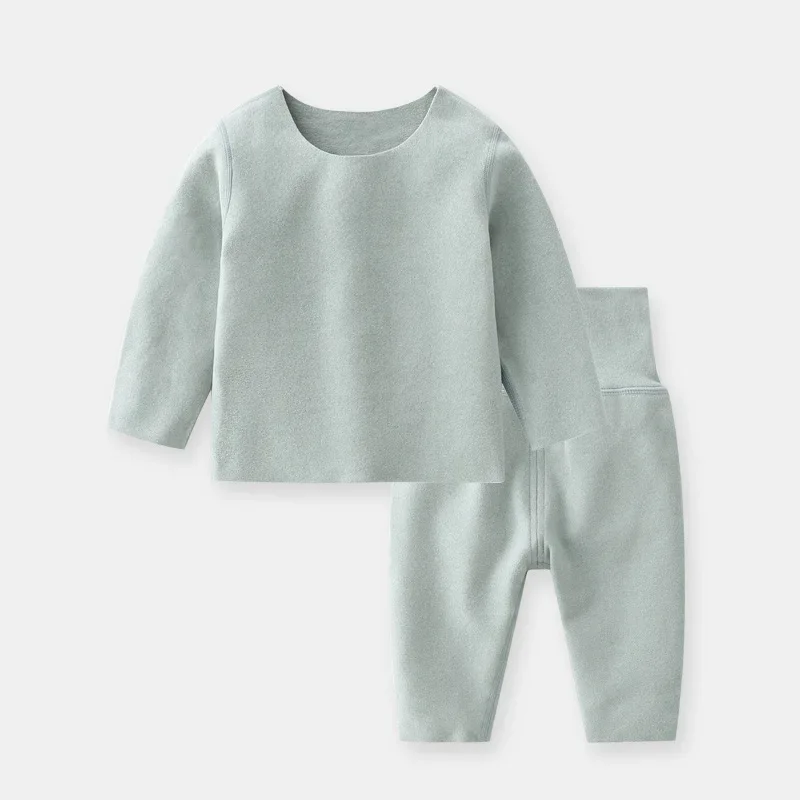 Kids Thermal Underwear Set Winter thermal underwear Fleece Thick Leggings Girls Long Children traceless de Rong pajamas