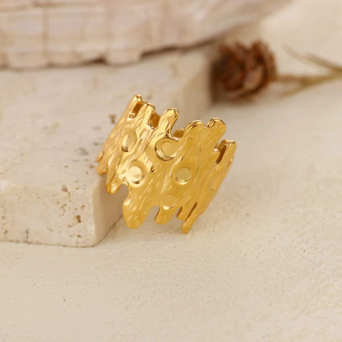 Women Rings Geometric Stainless Steel