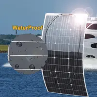 Panneau solaire flexible monocristallin en silicium PowMr 100W 18V, étanche, ultra fin et léger, en PET et EVA, pour système solaire, camping-car, bateau, camping, alimentation hors réseau 2