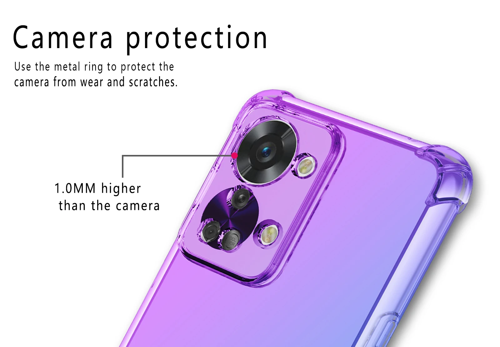 Фото Двойной градиент цвета для OnePlus Nord 2T Nord CE 3 чехол Nord CE 2 5G Nord CE 2 Lite 5G N300 N20, силиконовый чехол №3