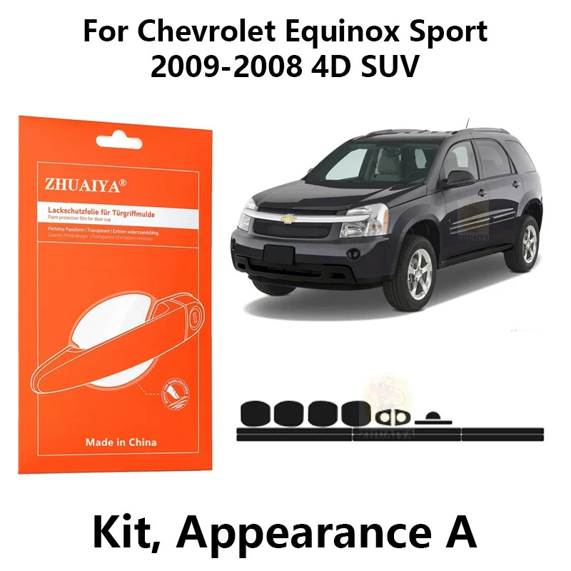 

ZHUAIYA Door Edge Guards Door Handle Cup Paint Protection Film TPU PPF For Chevrolet Equinox Sport 2009-2008 4D SUV
