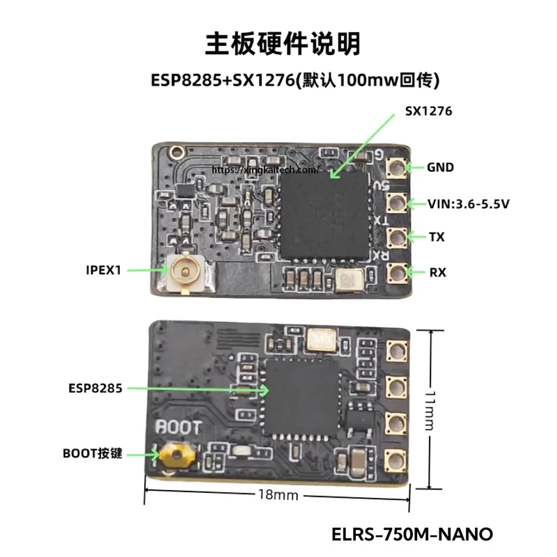 Récepteur ELRS 433/500/720/750 MHz pour Drone FPV RC