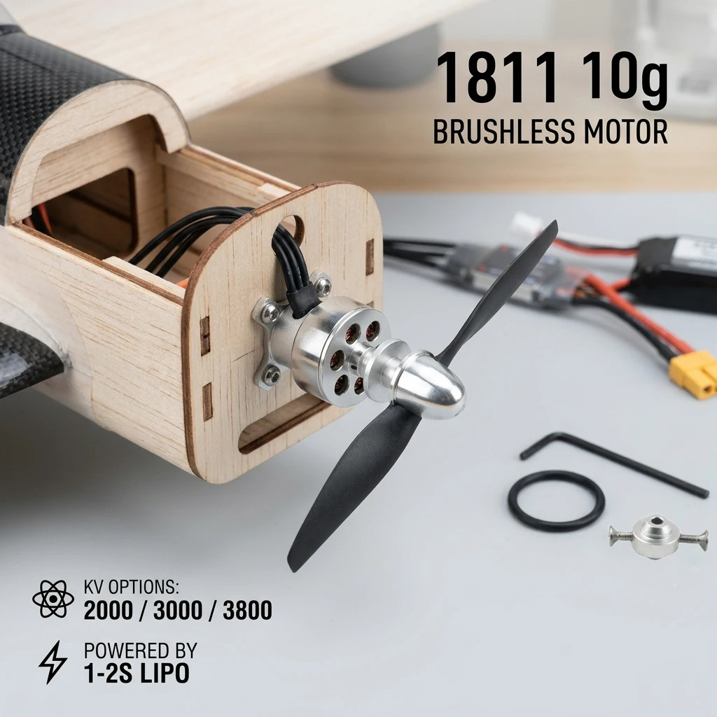 Micro moteur brushless D1811 2000KV/3000KV/3800KV pour drone RC