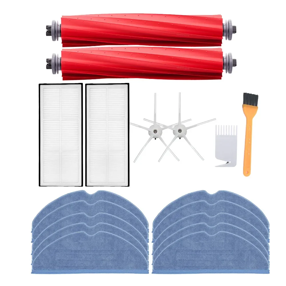 main roller side brush filter dust bag replacement vacuum cleaner accessory kit for clean l50 ses l60 hybrid vacuum cleaner part For Xiaomi Roborock S7 Main brush Accessories Robot Vacuum Cleaner T7S Plus G10 Floor Roller Brush Replacement clean Spare Parts