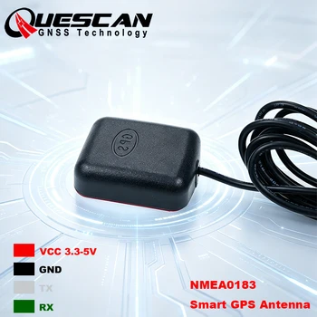Antenna GPS Seriale TTL QUESCAN, Ricevitore ESP32 Arduino DIY, Modulo GPS NMEA 0183 1-10Hz 9600 Baudrate