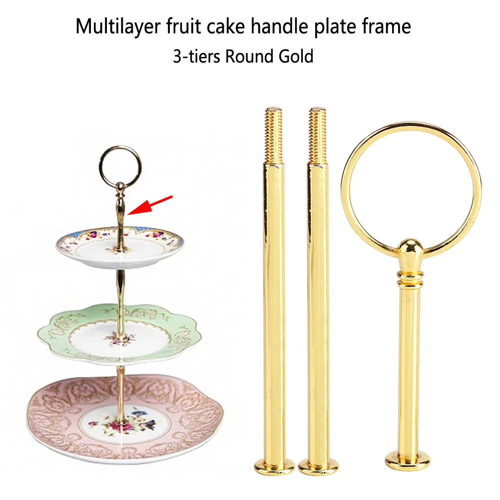 Cake Fruit Holder Handle Cake Plate Stand Handle Multi tiers Cupcake Tray Stand Fruit Plate Hardware Fitting Holder baking supplies