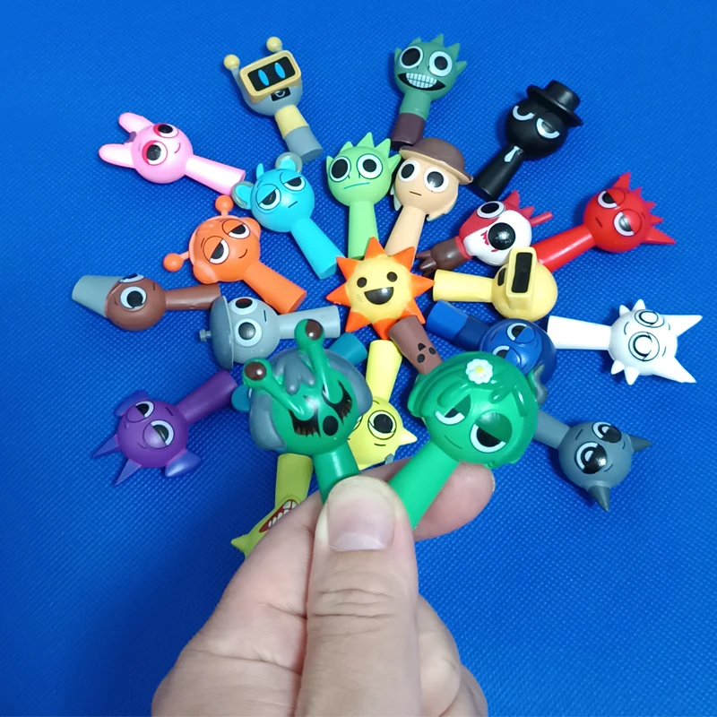 24pcs 4.5cm 재미 있은 Sprunki Figuras 모델 PVC Sprunki 게임 액션 & 장난감 피규어 게임 팬에게 생일 선물 제공