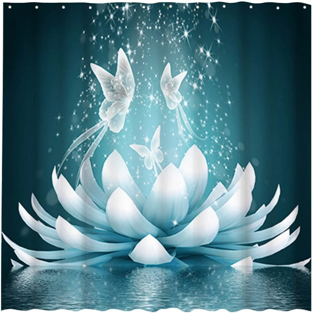 

Занавеска для душа с 3d-рисунком «цветы лотоса»