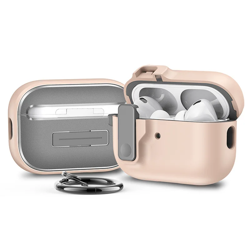 Shockproof Safety Case with Lock Buckle for Wireless Earbuds - Full Protection Headphone Accessories