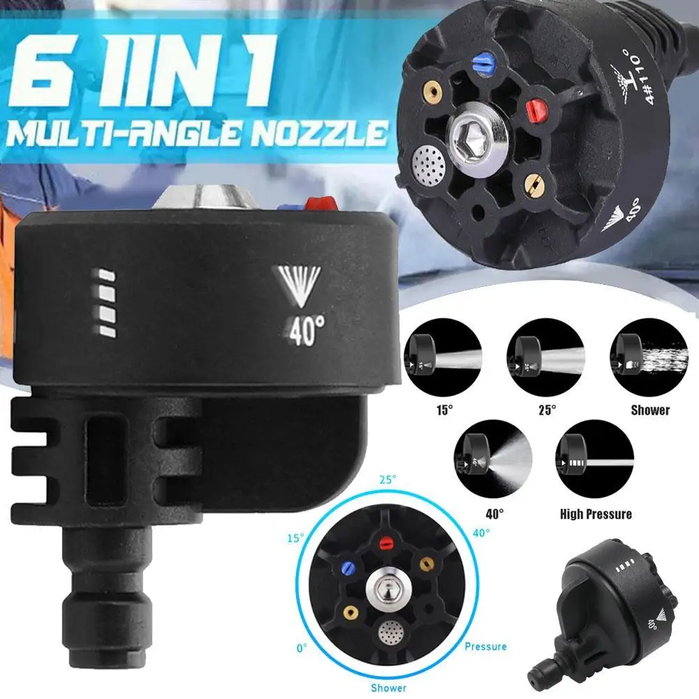 High-Performance Multi-Angle Pressure Washer Nozzle with Quick Connect