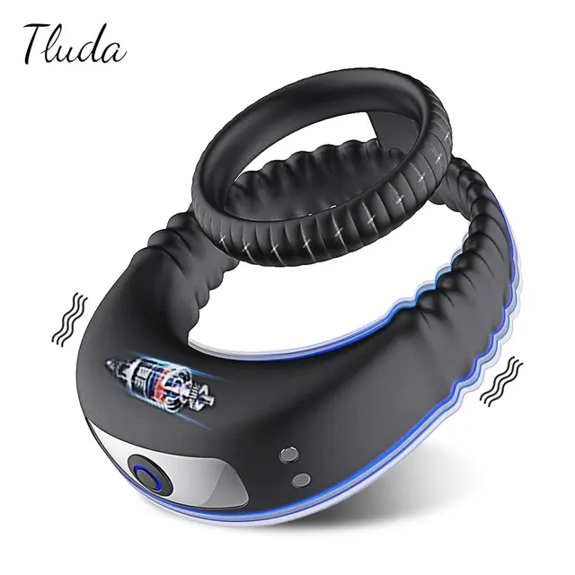 Vibrierender Penisring für Männer, Ejakulationsverzögerung, Penisring, Vibrator, Silikon, Keuschheitskäfig, Klitoris-Stimulator, Sexspielzeug für Paare 1