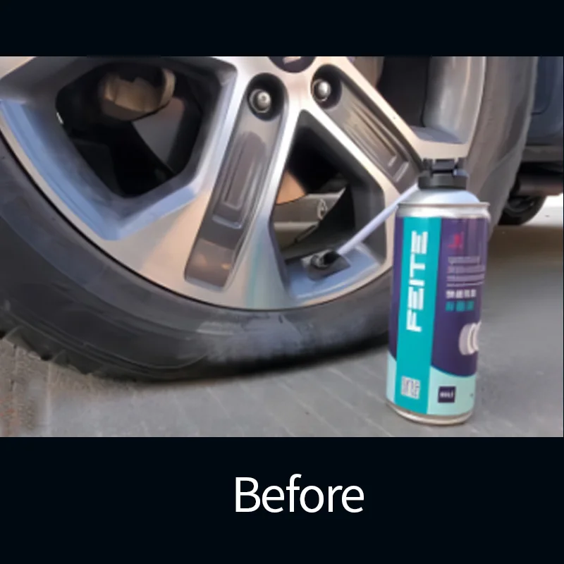 FEITE EV17 Rapid Tire Inflator and Sealant 450ml-Provides Quick Inflation and Puncture Repair, Suitable for Medium-sized Cars