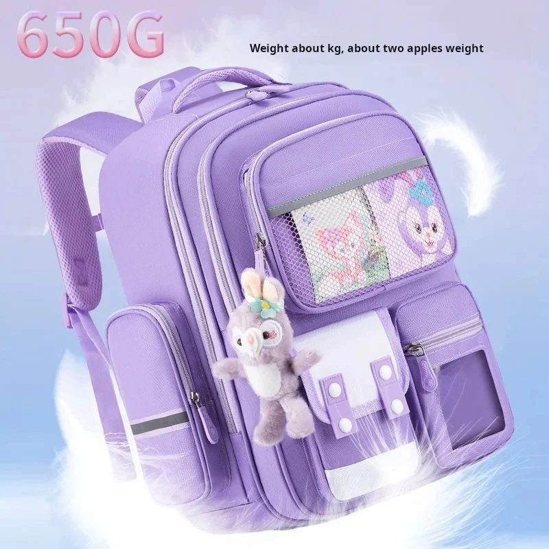 School Bags Student Backpack Large Capacity Lightweight High Quality Double Shoulder Bag For Primary School 1-6 Grades