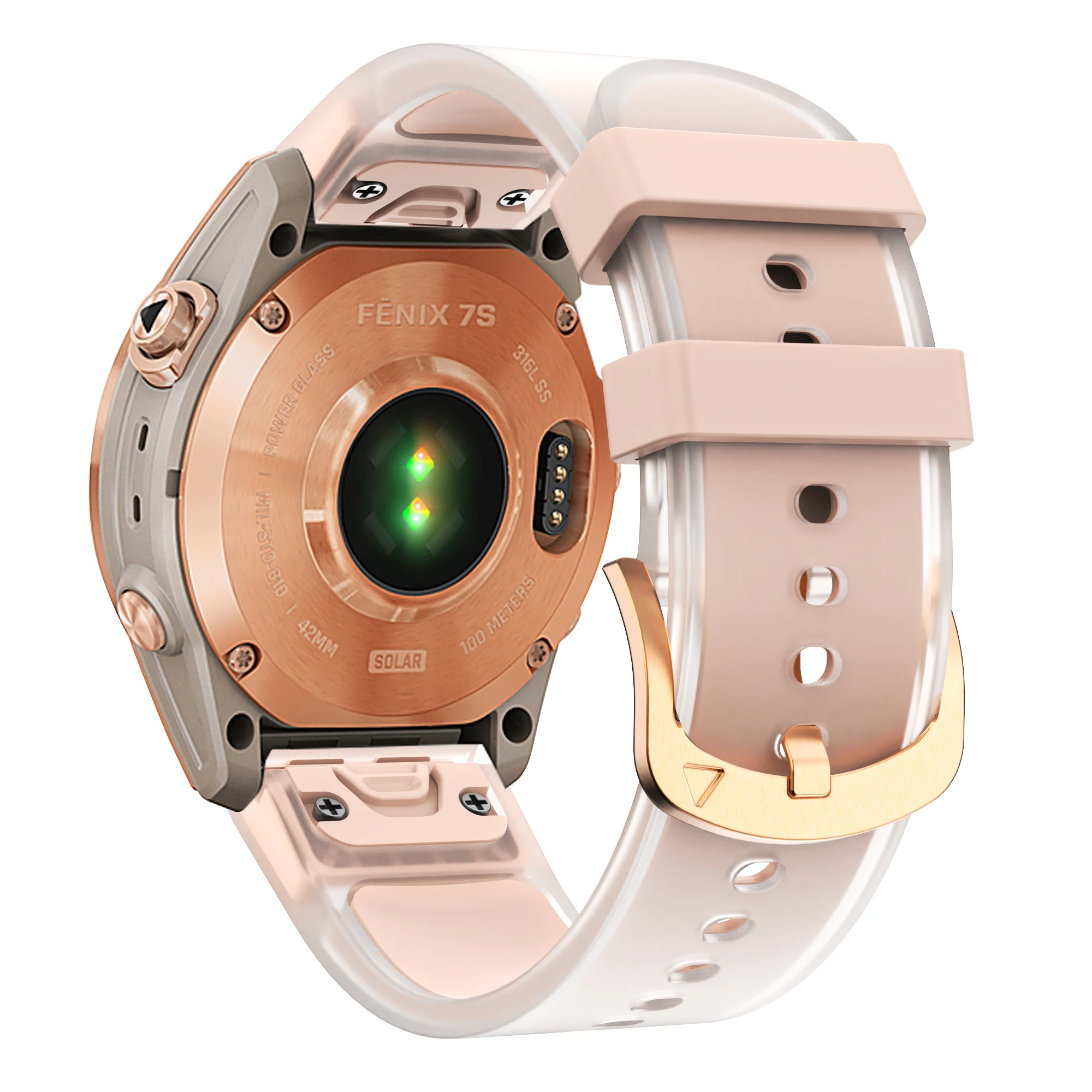 Quick Release Clear Glacier Silicone Watch Band - 20mm Strap