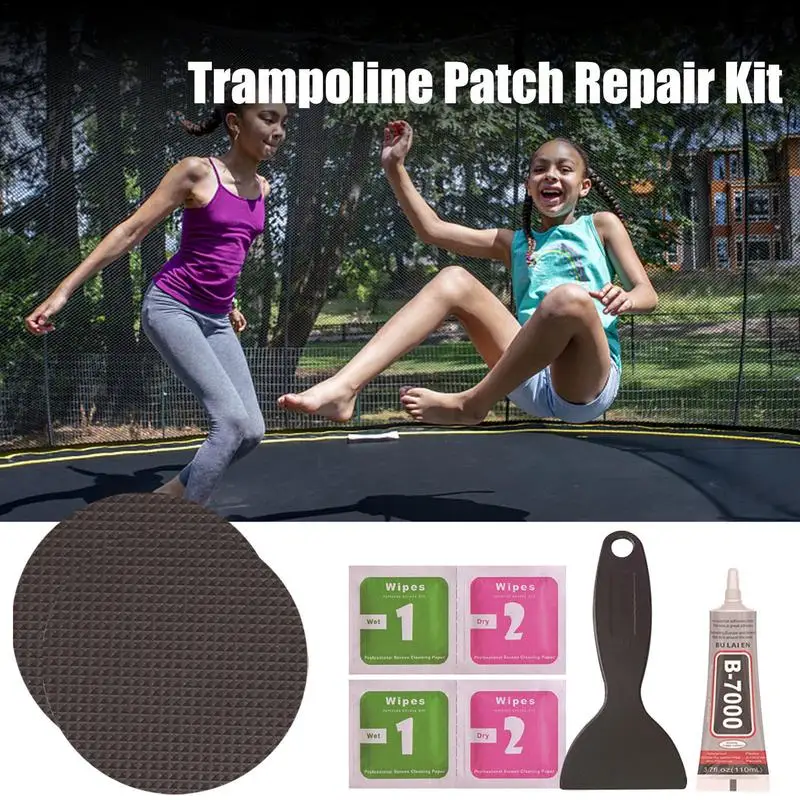 ACAREY Set di riparazione per trampolino da 10 pezzi, telaio in metallo, 10 m, quadrato, A